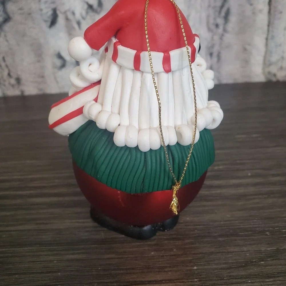 TRADITIONS Santa Claus Holding Stocking w‎ Toys Collectible Character Ornament